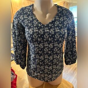 Blue floral shirt